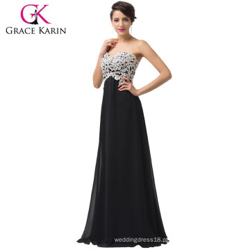 Grace Karin Strapless Andar Comprimento Vestidos de noite Grace Karin Vestido CL6135-1 #